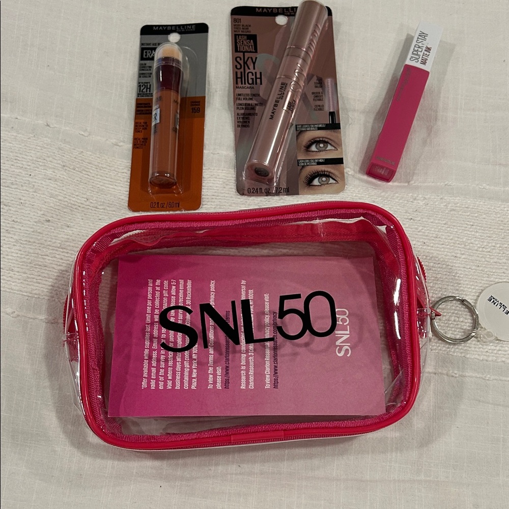 Transparent Pouch with Red Trim - Picture 4 of 4